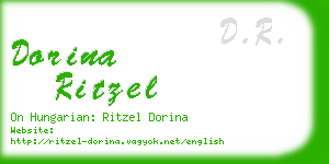 dorina ritzel business card